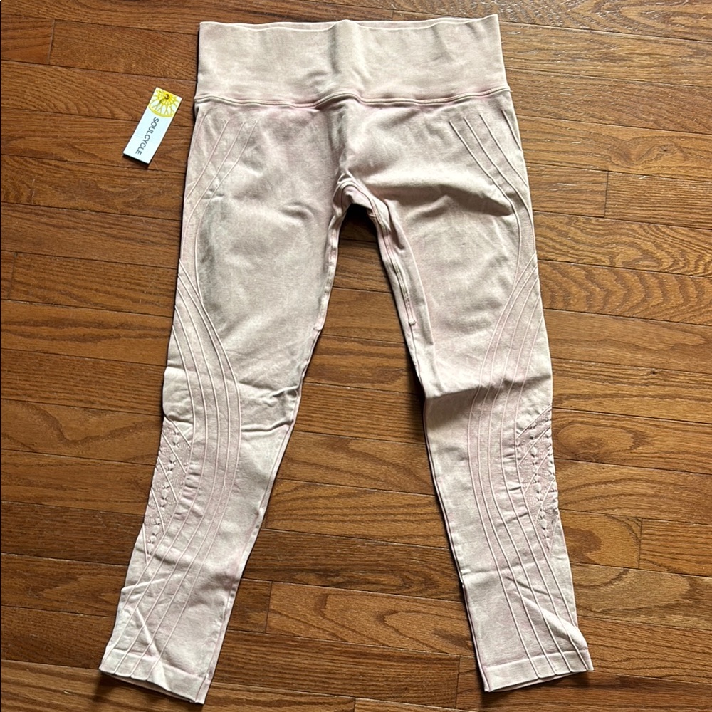 SoulCycle Pink High-Waisted Leggings, NWT